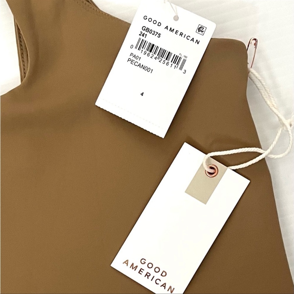 Good American Scuba Modern Tank Bodysuit Pecan Nude Size XL NWT - Picture 4 of 6